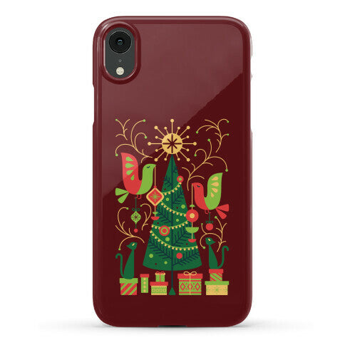 Vintage Christmas Tree Decorating Phone Case
